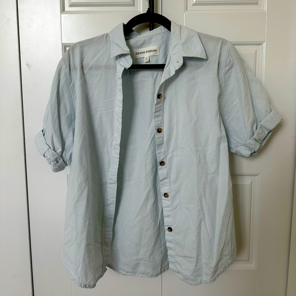 Demin Forum Button Down T-Shirt